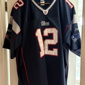 NFL Patriots Navy and White Jersey - Tom Brady